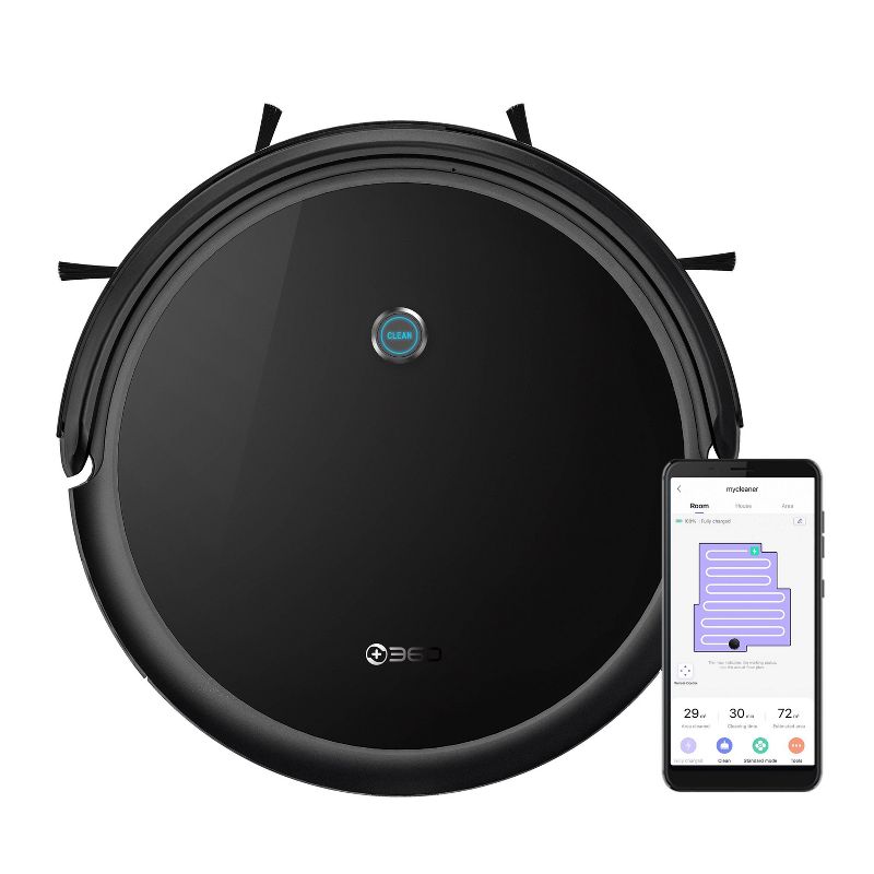 bObsweep PetHair Vision Wi-Fi Connected Robot Vacuum Cleaner and Mop - Steel