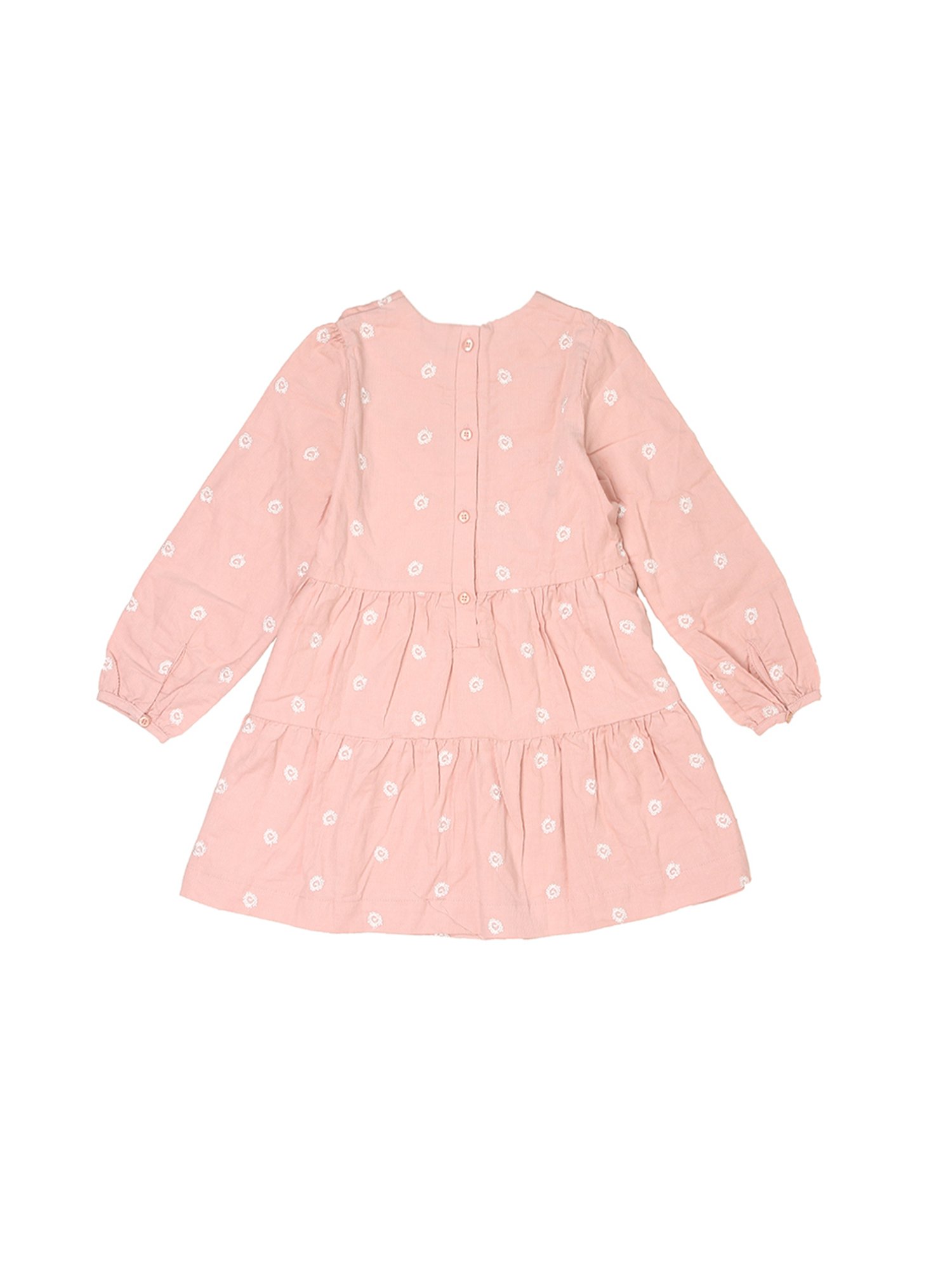 Mothercare Kids Pink Embroidered Full Sleeves Dress