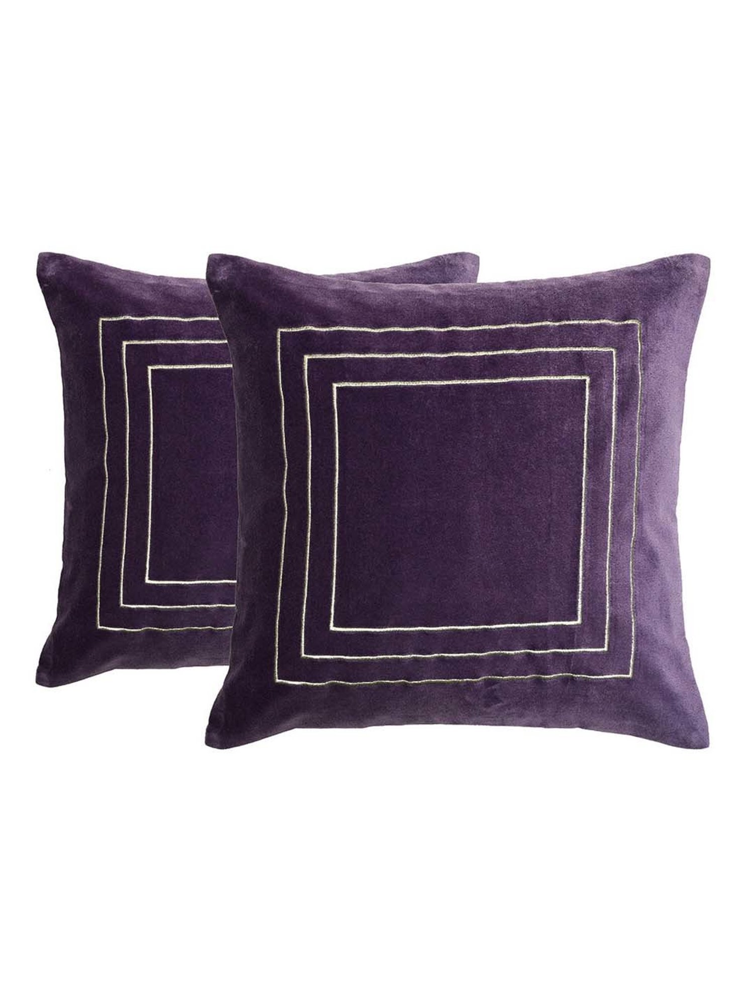 @home Nilkamal Lavender Cotton Cushion Covers - Set of 2