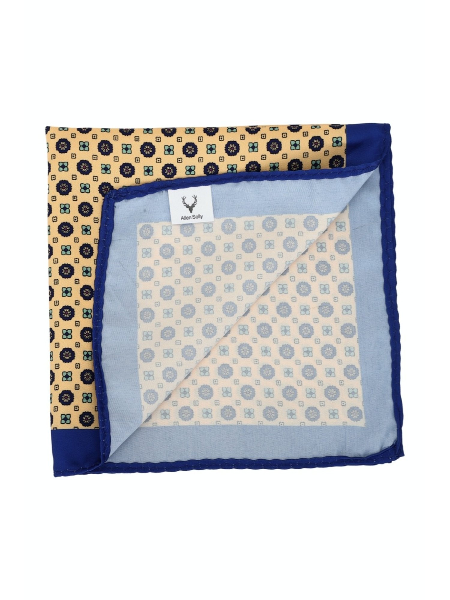 Van Heusen Green Printed Pocket Square