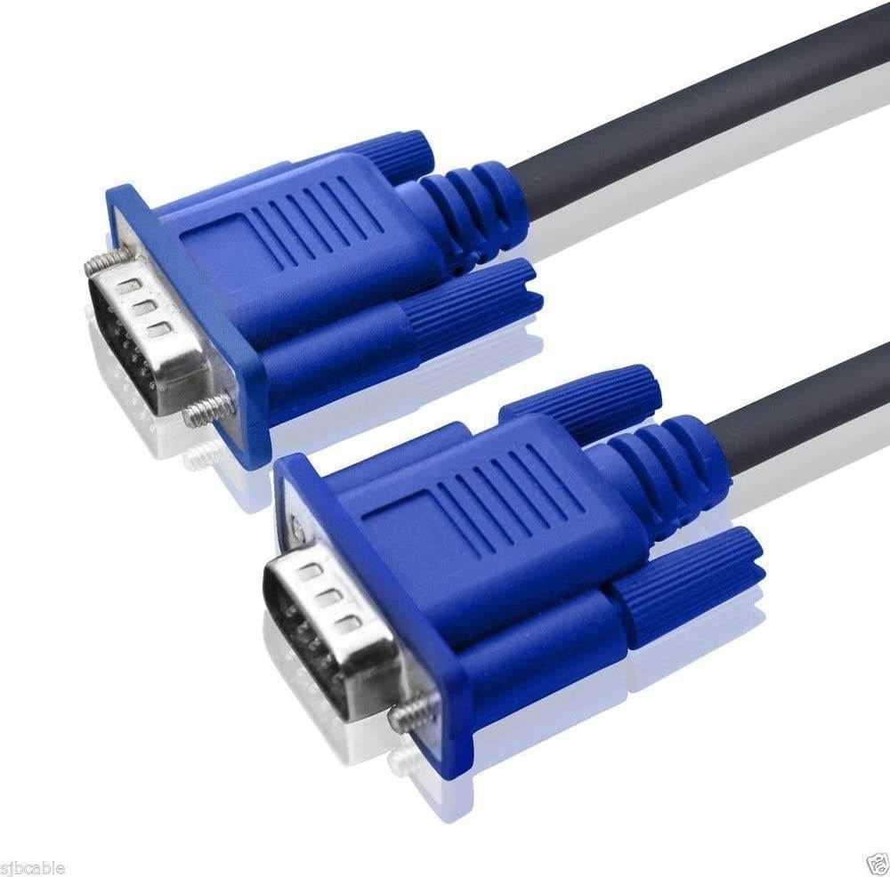 CableVantage HD15 15Pin VGA Male to Male VGA Cable for TV Computer Monitor Blue for TV Computer Monitor Extension Cable Gold Plated DB15 VGA Male to Male Monitor Cable Blue (30 Feet)