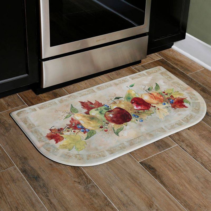 Home Dynamix 19" x 35" Napa Fruit Slice Kitchen Mat Beige/Green