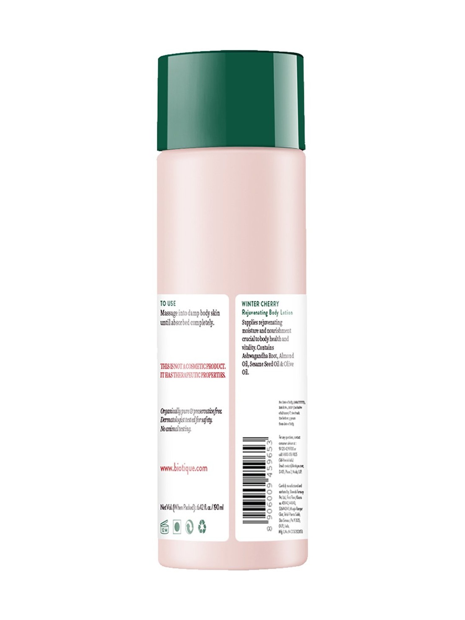 Biotique Winter Cherry Rejuvenating Body Lotion - 190 ml