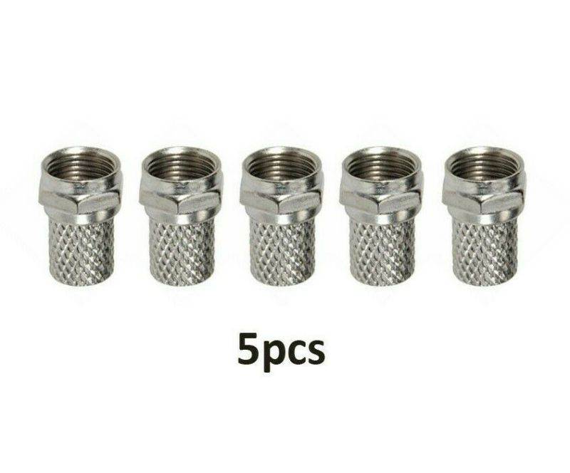 5 Pack New RG59 F-Type Twist-On Coax Coaxial Cable Connector Plug Male CCTV CATV