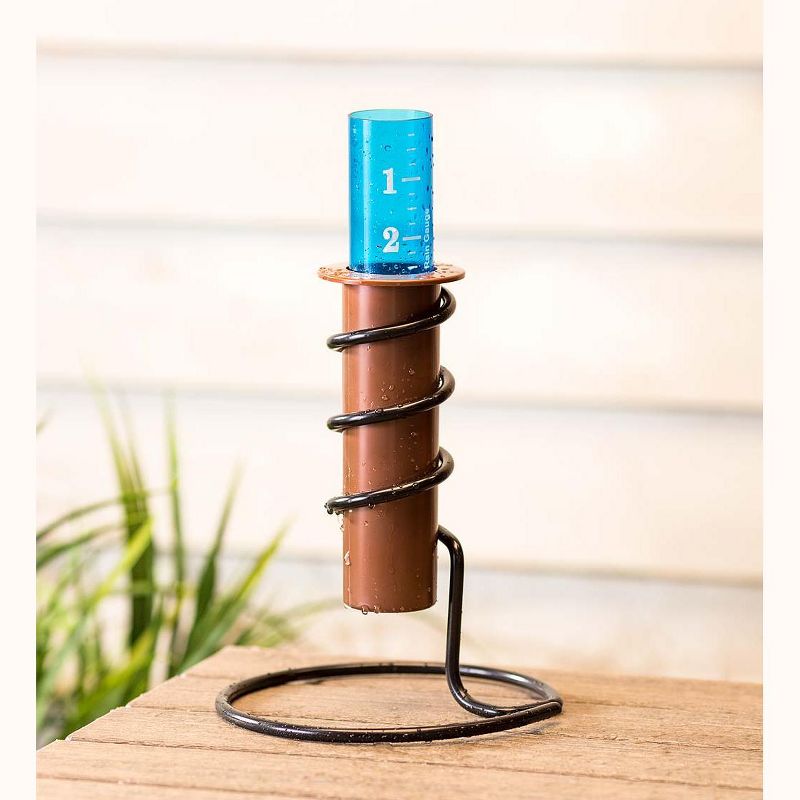 Wind & Weather Tabletop Floating Rain Gauge with Powder-Coated Stand
