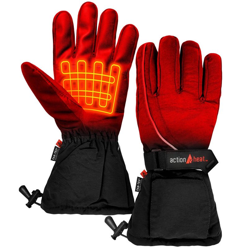 ActionHeat AA Battery Heated Women's Snow Gloves - Black