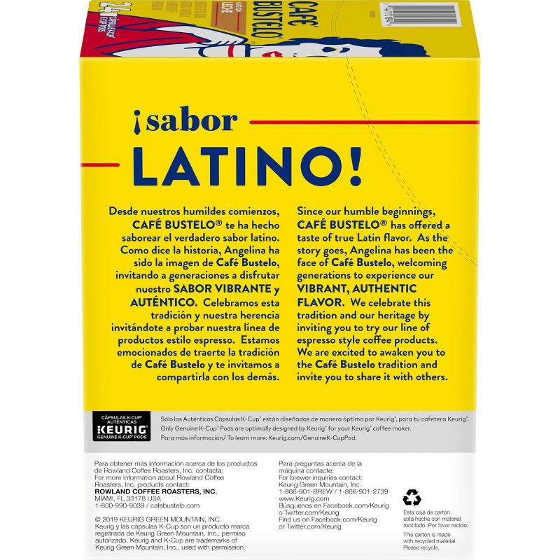 Cafe Bustelo Espresso Dark Roast Coffee - Keurig K-Cup Pods - 48ct