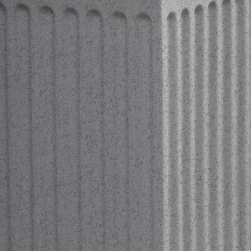 Good Ideas Savannah Outdoor Column 30 Gallon Polyethylene Storage and Waste Bin, Light Granite