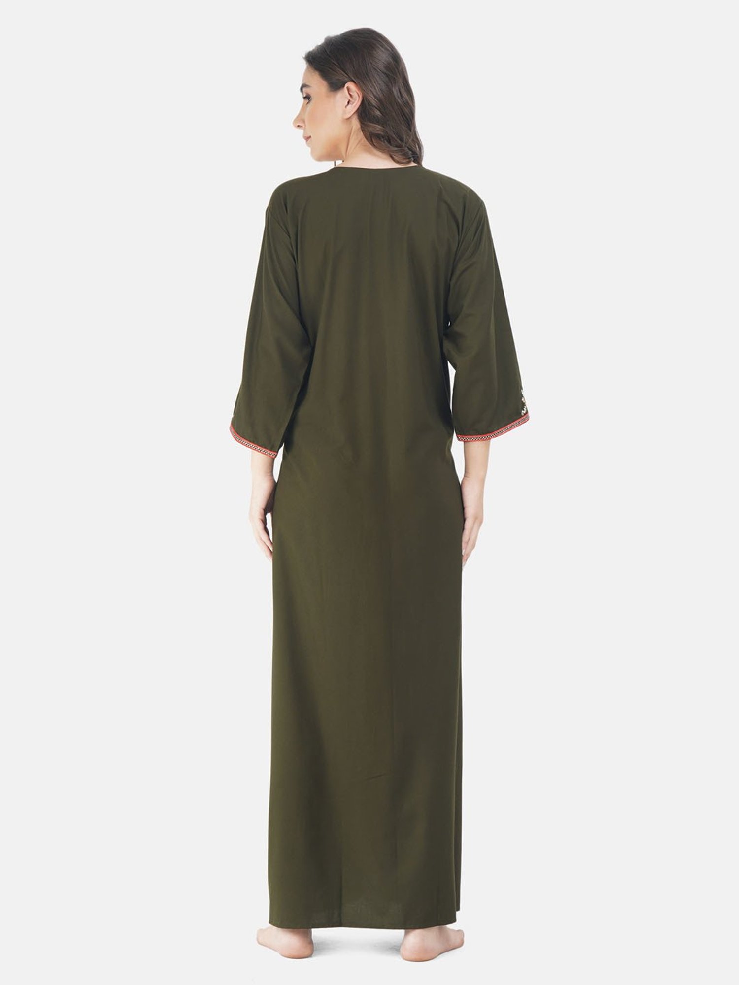 KOI SLEEPWEAR Olive Embroidered Nighty