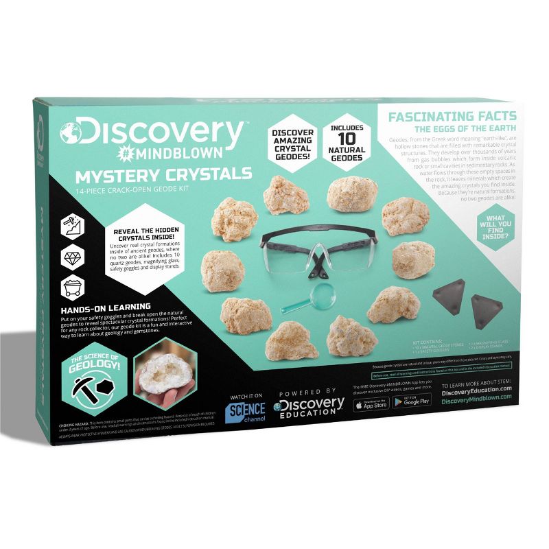 Discovery Kids Toy Mystery Crystals Geode Excavation Science Kit 14pc