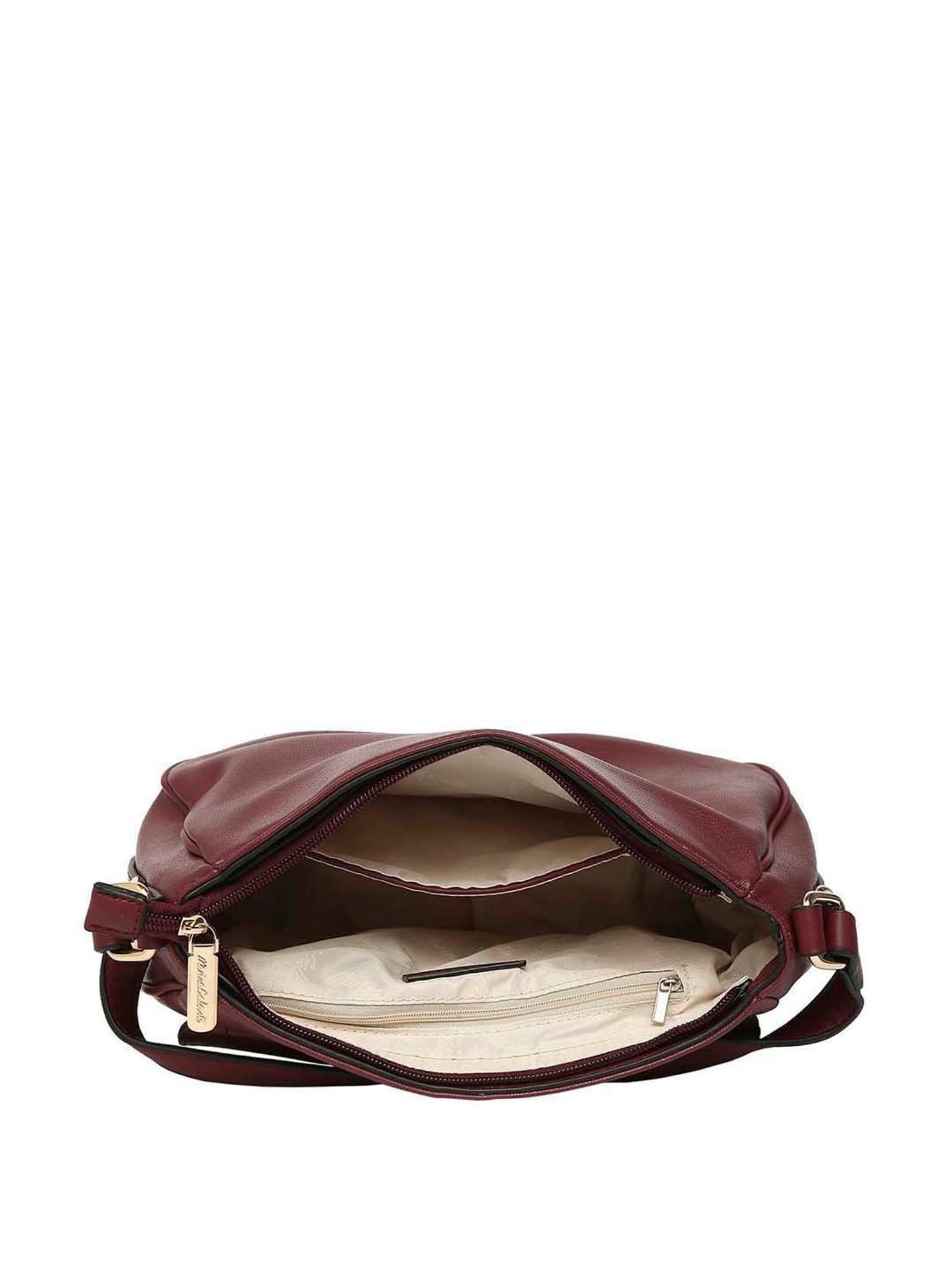 Marina Galanti Maroon Solid Medium Handbag