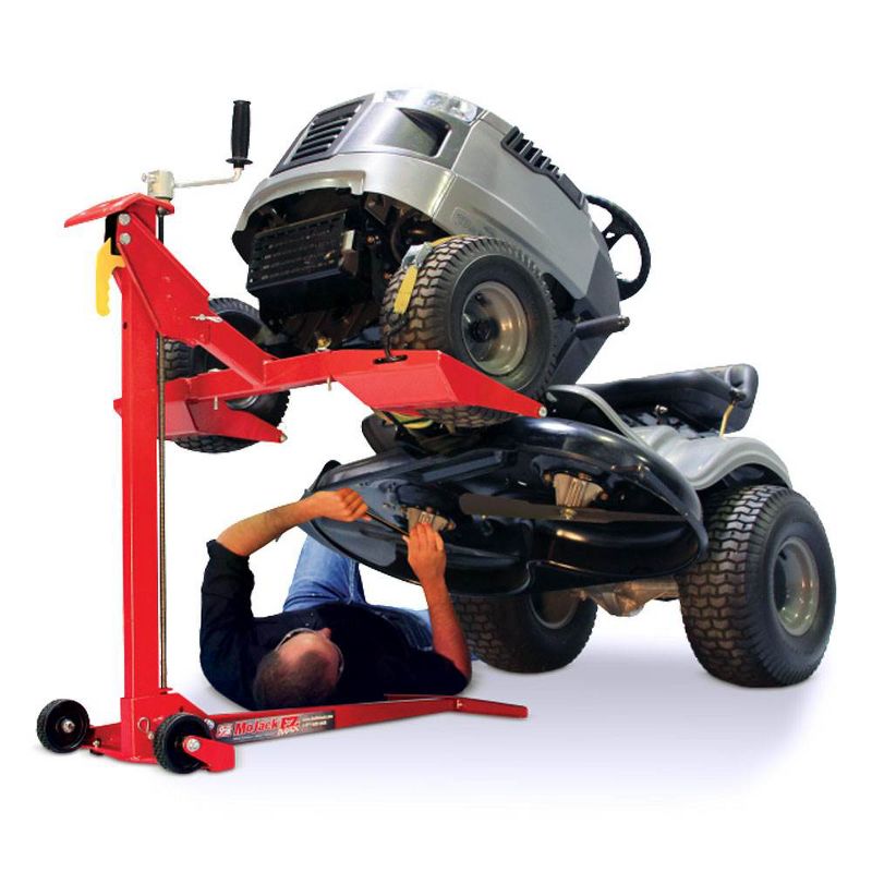 MoJack Flat Folding 450 lb Capacity Riding Lawn Tractor Mower Lift Jack, EZMAX