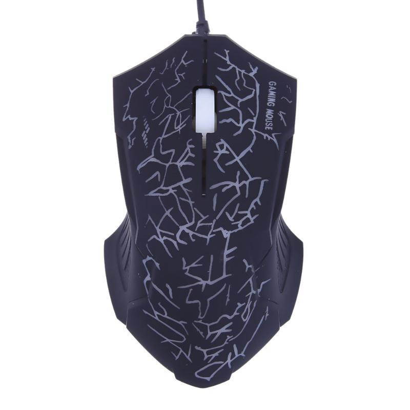 Professional Wired Computer Mouse Gamer Mice USB Port 3 Keys 2500DPI Optical Colorful Backlight Home Office PC Gaming Mouse