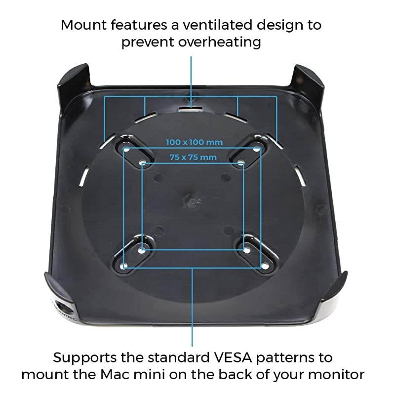 Mac Mini Mount | Custom Mount for The Mac Mini VESA Compatible Wall Mount Under Desk | Patented