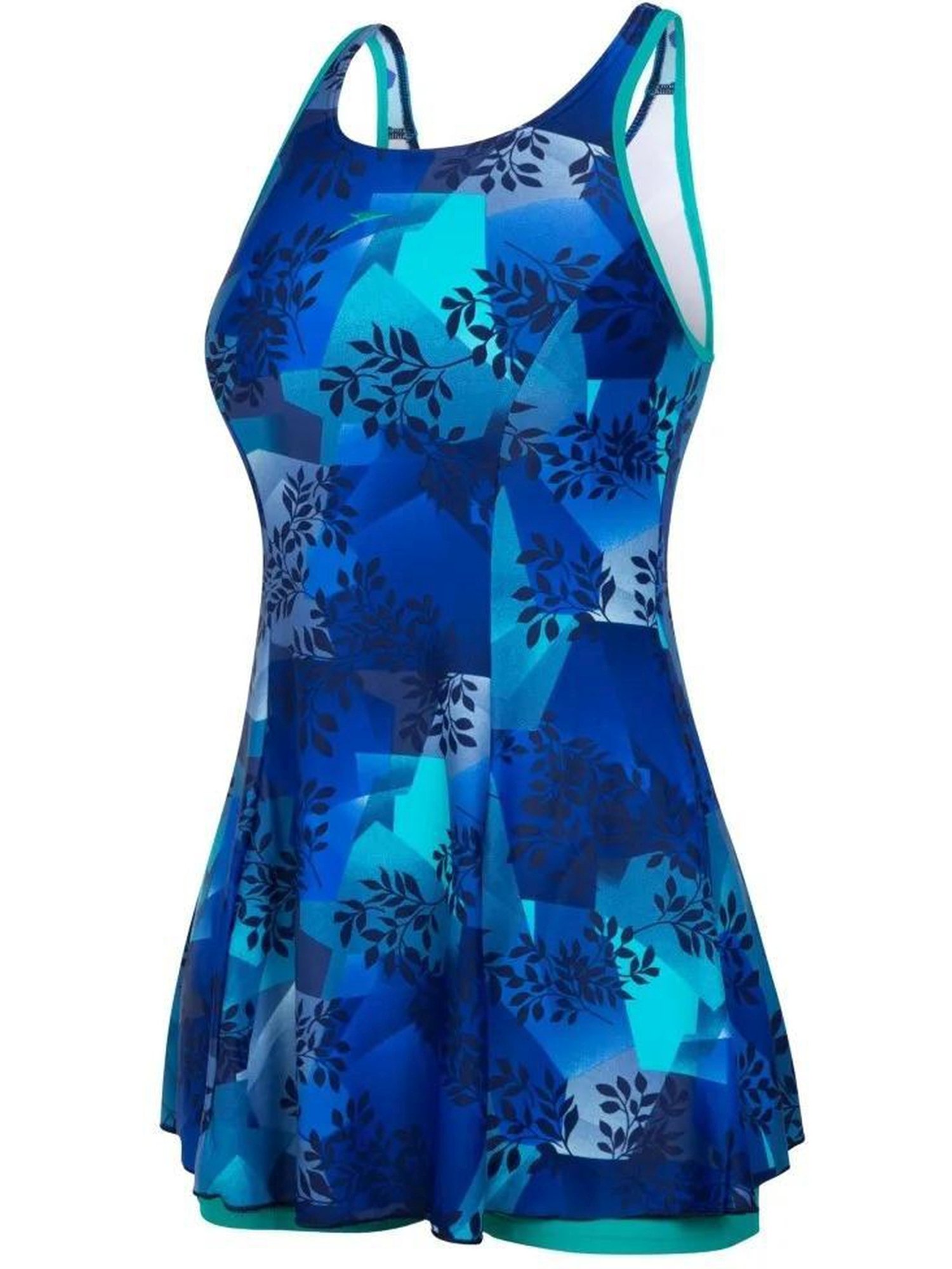 Speedo Blue Printed Swimsuit