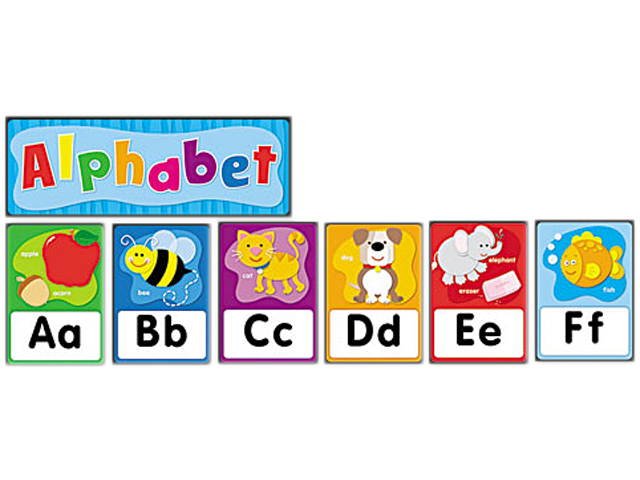 Quick Stick Bulletin Board Set, Alphabet