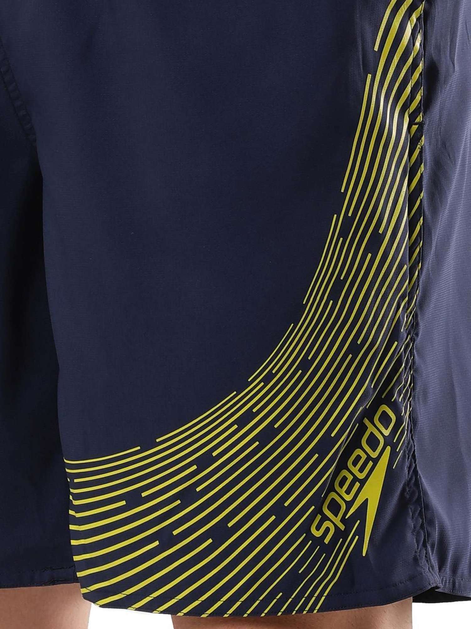 Speedo Navy Regular Fit Printed Swim Shorts