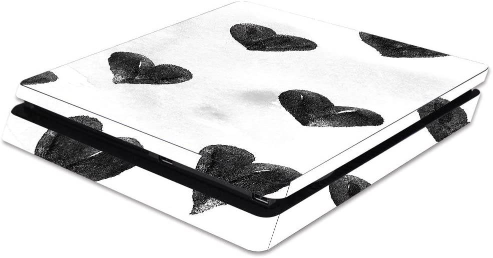 MightySkins Skin Compatible with Sony PS4 Slim Console - Ink Hearts | Protective, Durable, and Unique Vinyl Decal wrap Cover | Easy to Apply, Remove, and Change Styles | Made in The USA