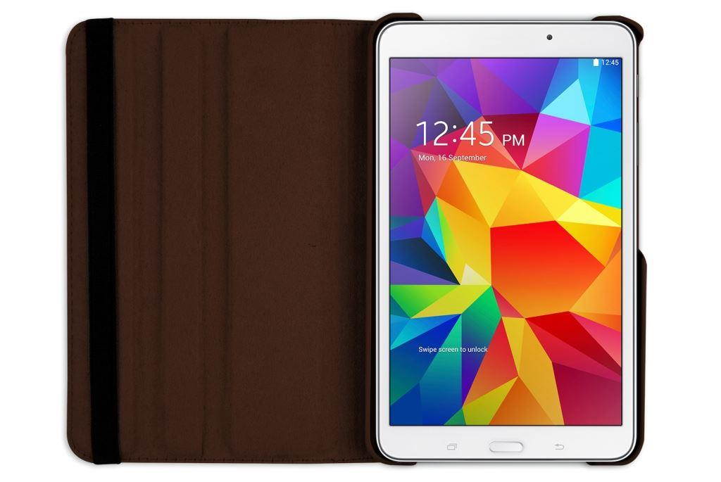 Hellfire Trading PU Leather Case 360 Rotating for Samsung Galaxy Tab 4 T330 8" - Hot Pink