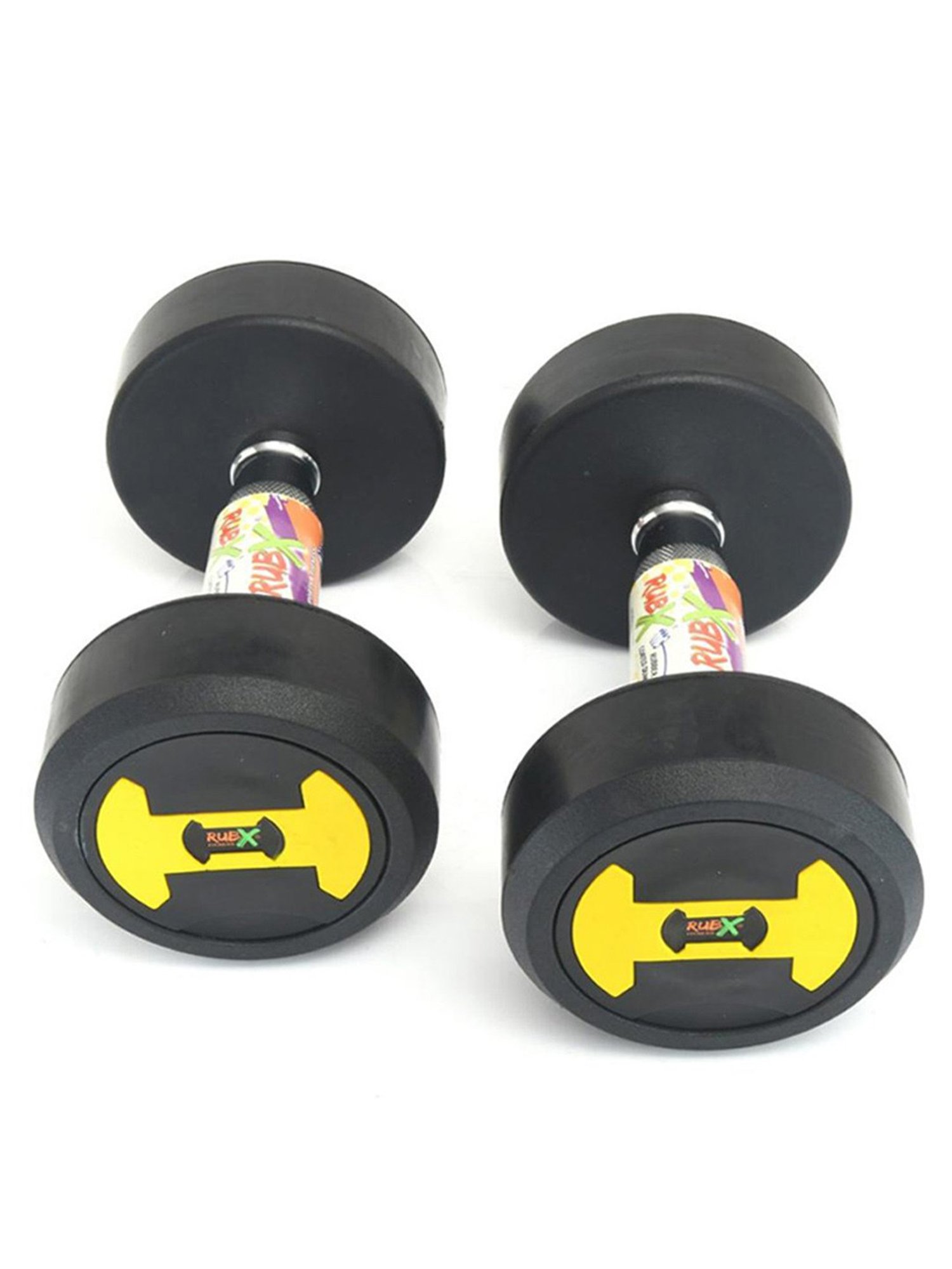 BIGBULL Rubber Coated Solid Hex Dumbbell (Pack Of Two) (2.5 Kg x 2pc (Total = 5 kg))