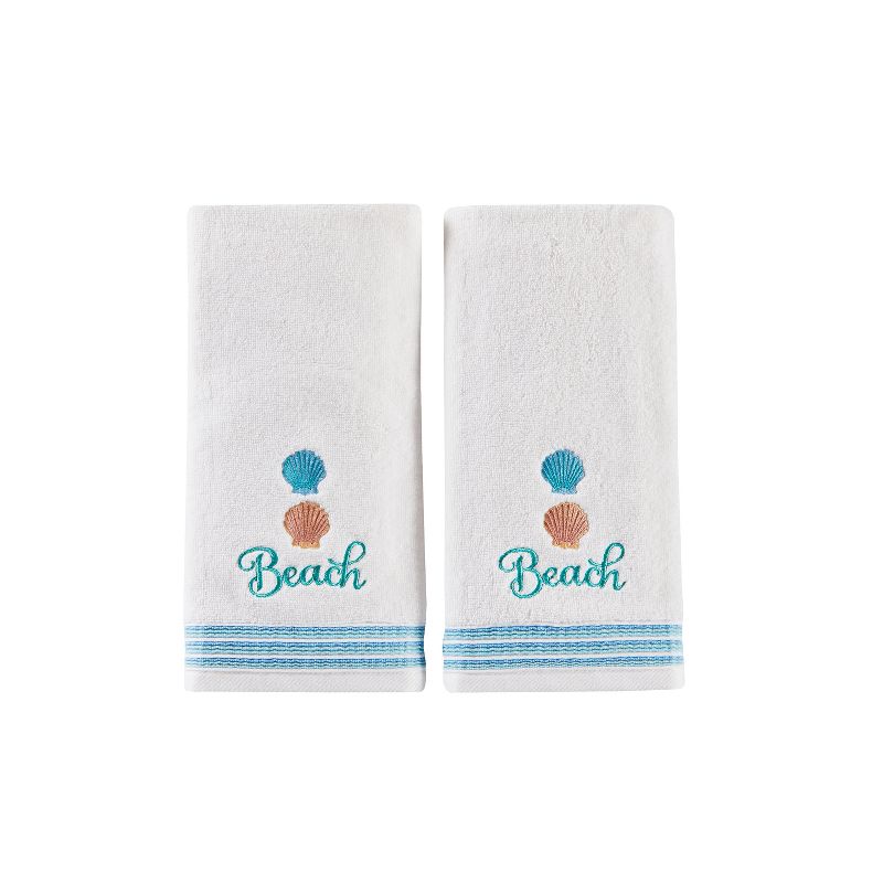 2pc South Seas Hand Towel Set White - Saturday Knight Ltd.