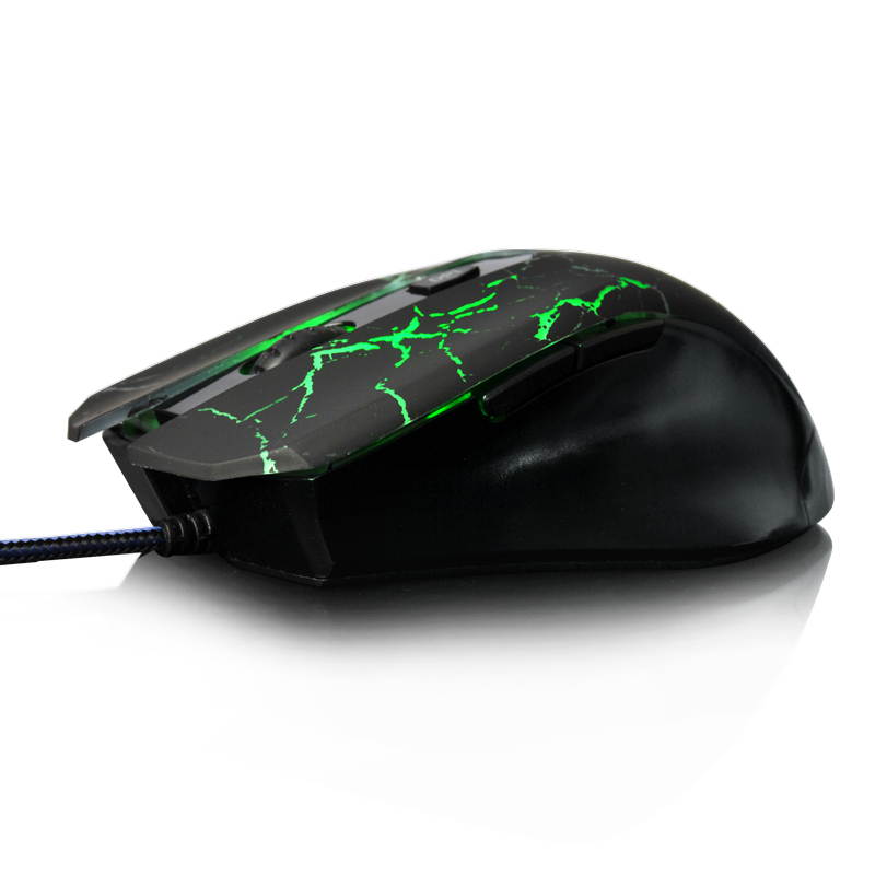 Merdia FL&middot;ESPORTS 500-2000DPI 6 Button 4 LED Colors 6600FPS Professional Ergonomics Wired G20 Gaming Mouse (Black)