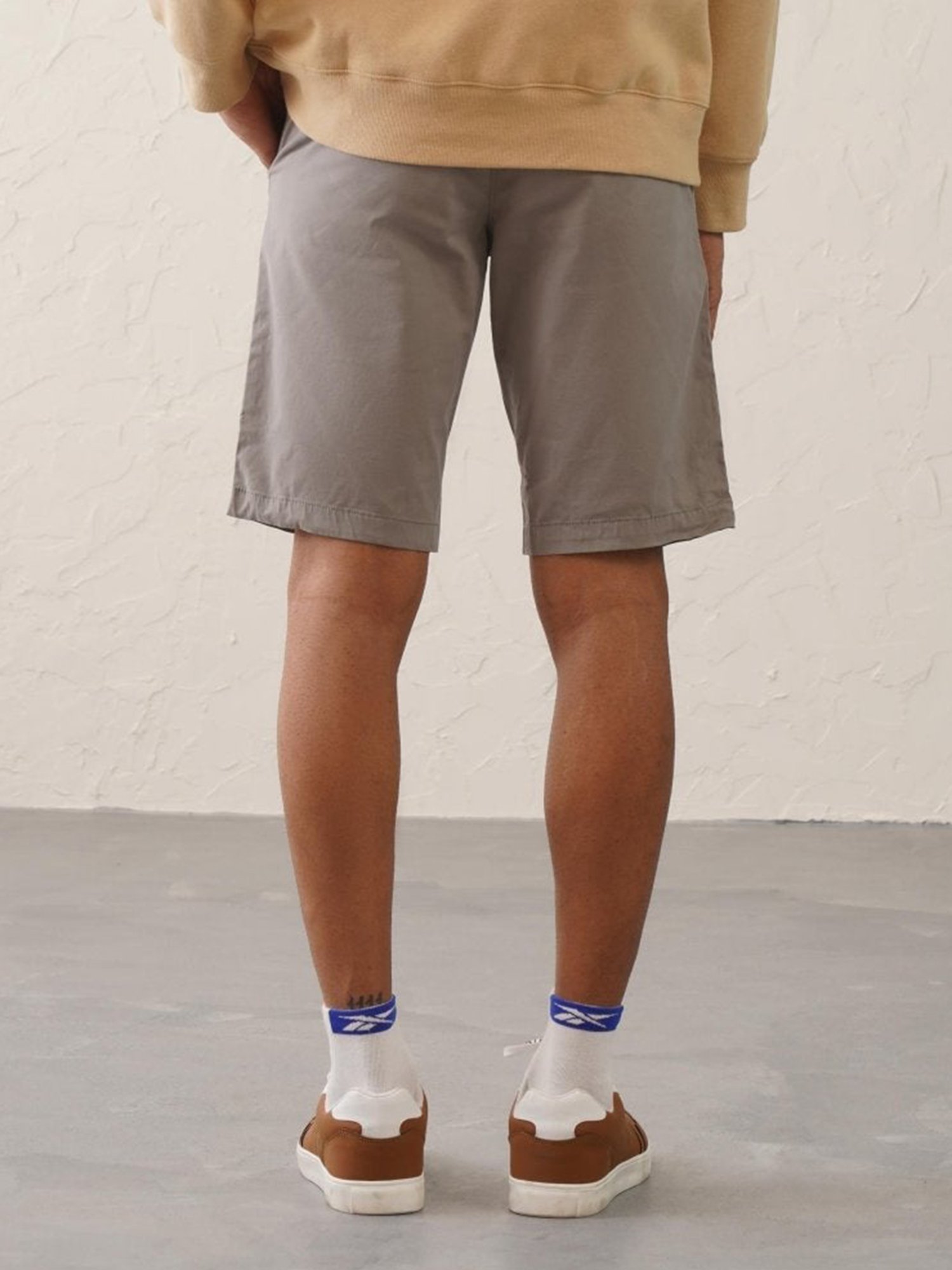 MinusOne Grey Regular Fit Shorts