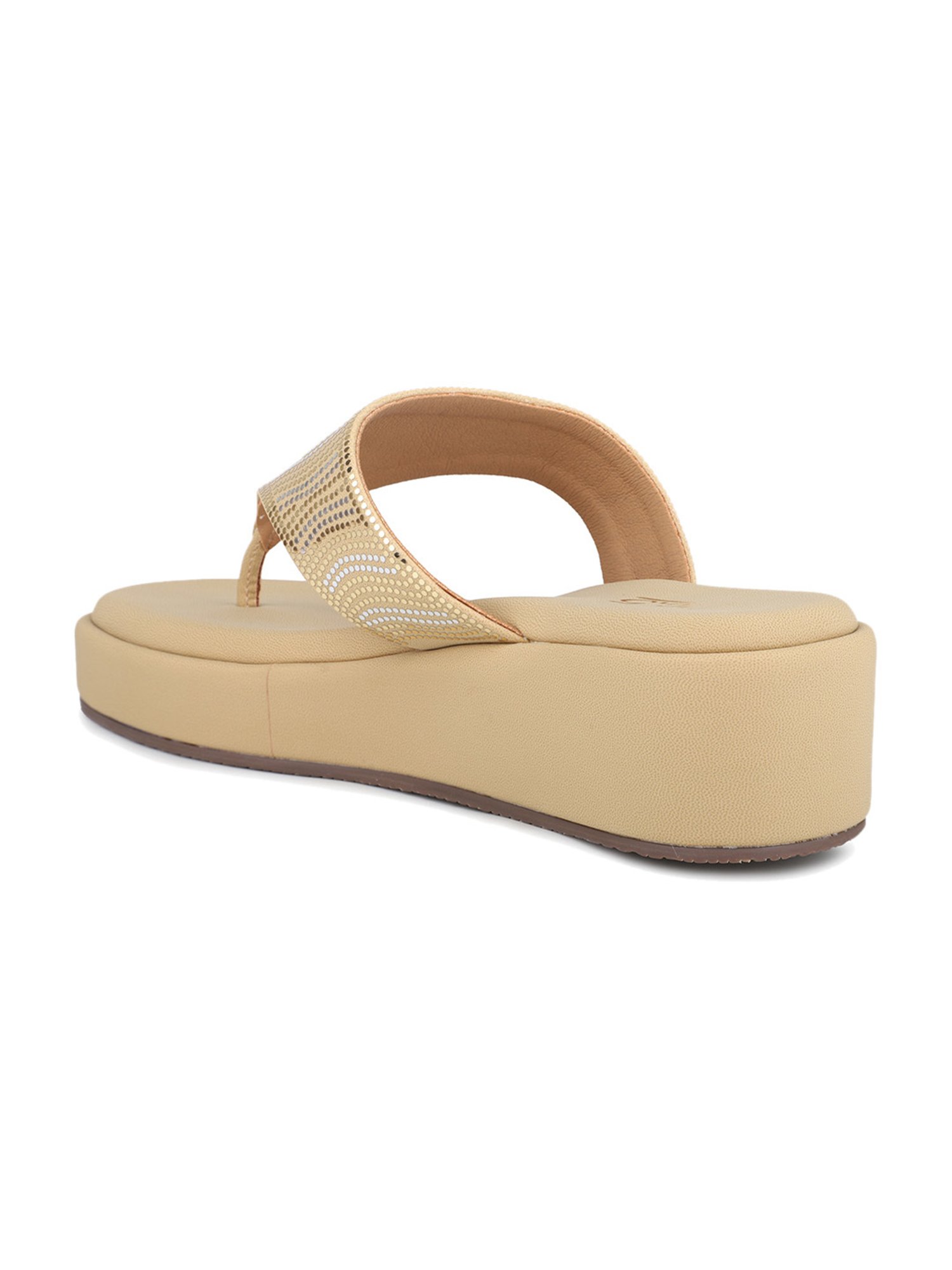 Inc.5 Women's Beige Thong Wedges