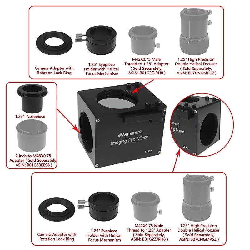 125 Astrophotography Flip Mirror The flip Mirror for Precise Focusing