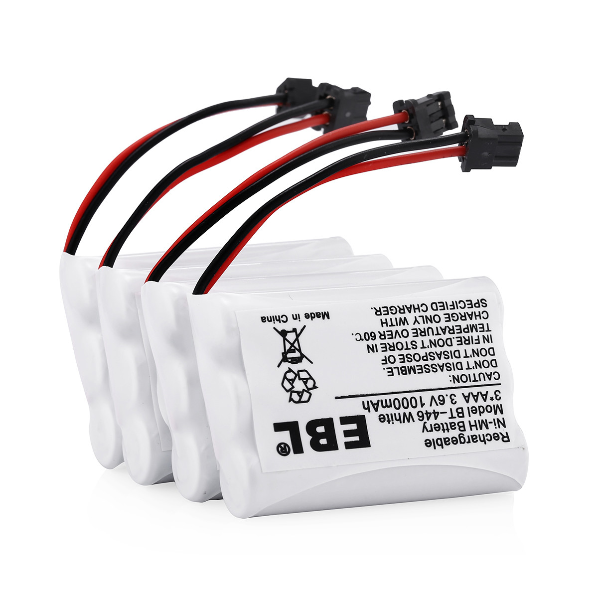 EBL 3 Pack 1000mAh 3.6V Ni-MH Battery for Uniden BT-446 BT446, BP-446 BP446, BT-1005 BT1005, TRU8885, TRU8885-2 Cordless Phone Batteries