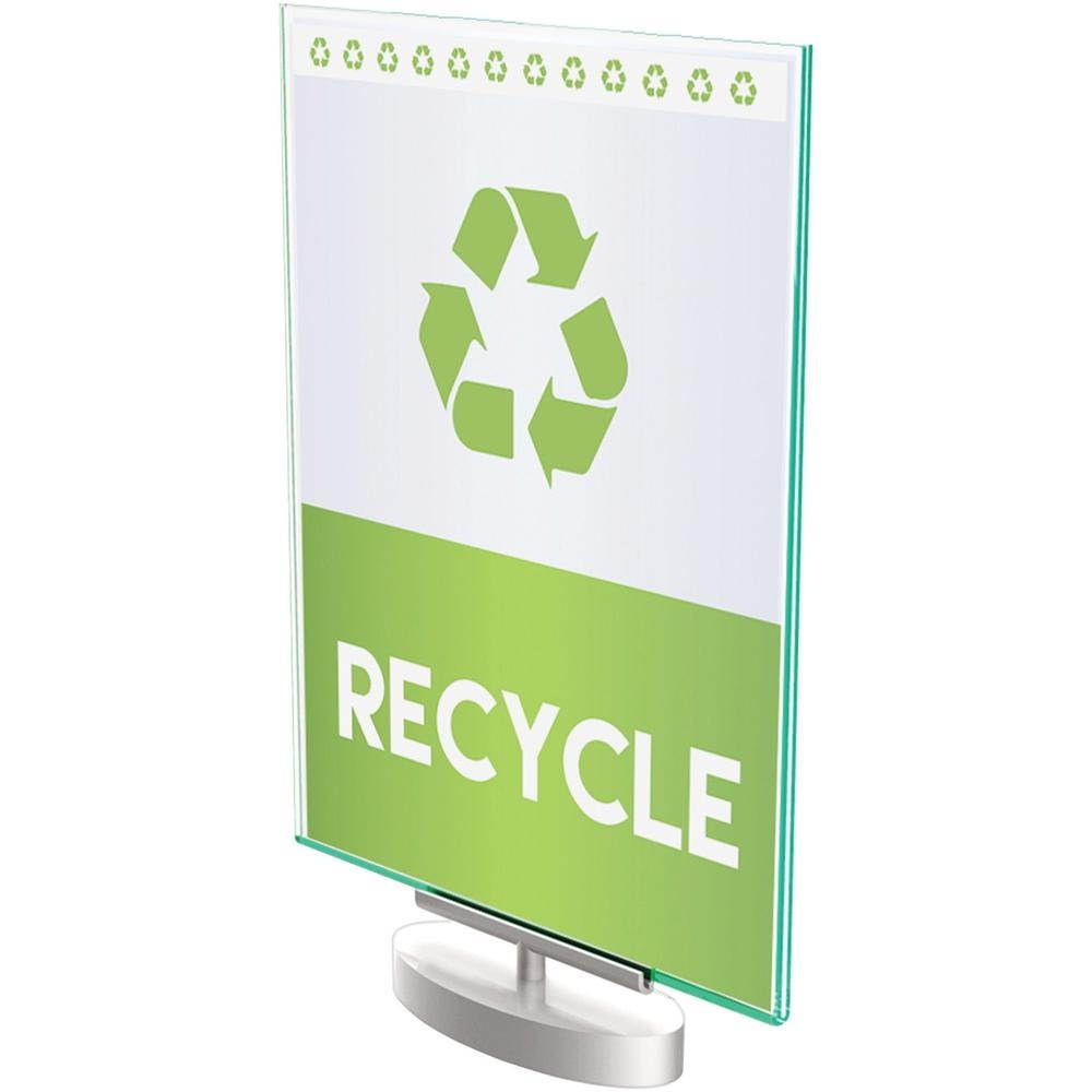 Deflect-o 691490 Sign Holder 7" x 5" - Plastic - 1 Each - Clear