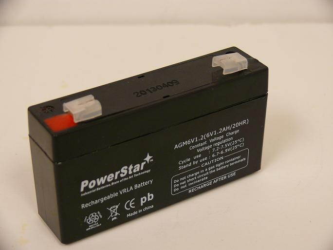 Battery 6V 12AH F2 Battery Replaces 50w Genesis Datasafe NPX50T .250