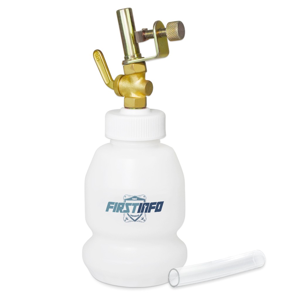 FIRSTINFO 1 Liter Brake Service / Universal Automatic Brake Fluid Dispensing Refilling Bottle Bleeder Bottle