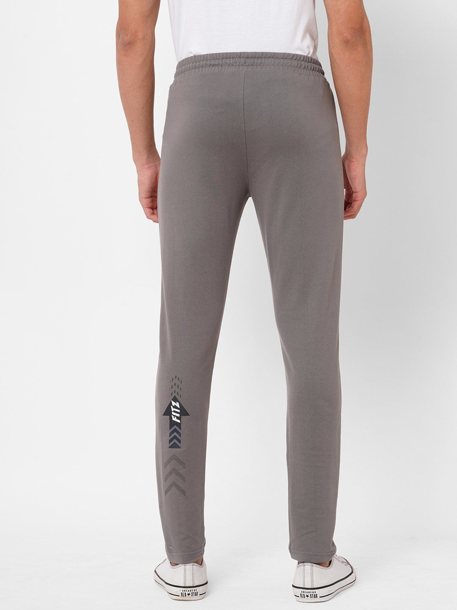 Fitz Charcoal Grey Slim Fit Trackpants