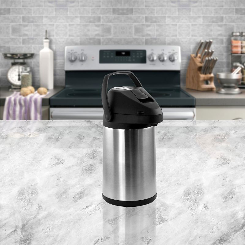 MegaChef 3L Stainless Steel Airpot, Hot Water Dispenser for Coffee and Tea