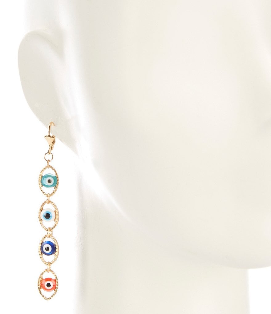 Natasha Accessories Evil Eye Earrings