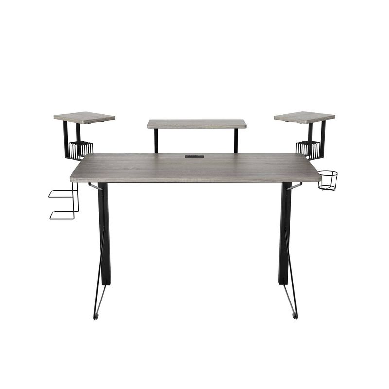 Carnegie Computer Gaming Desk Black/Gray - Jamesdar