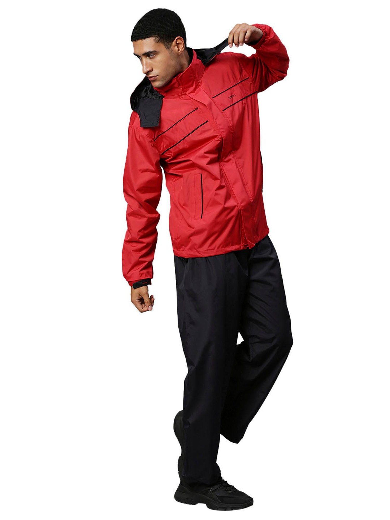 Zeel Red Regular Fit Rainwear Jacket
