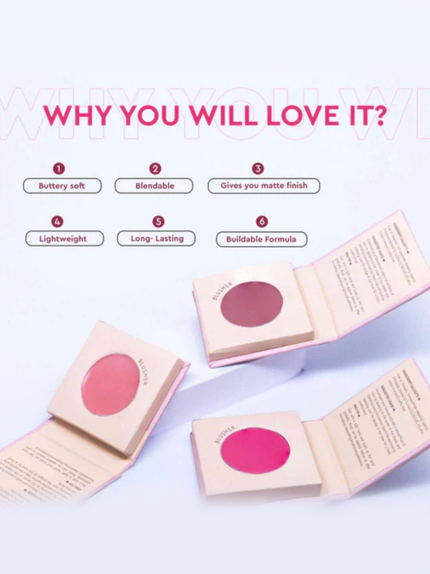 C2P PROFESSIONAL MAKEUP Prom Butter Blush Blusher She's Blushing 02 - 4 gm