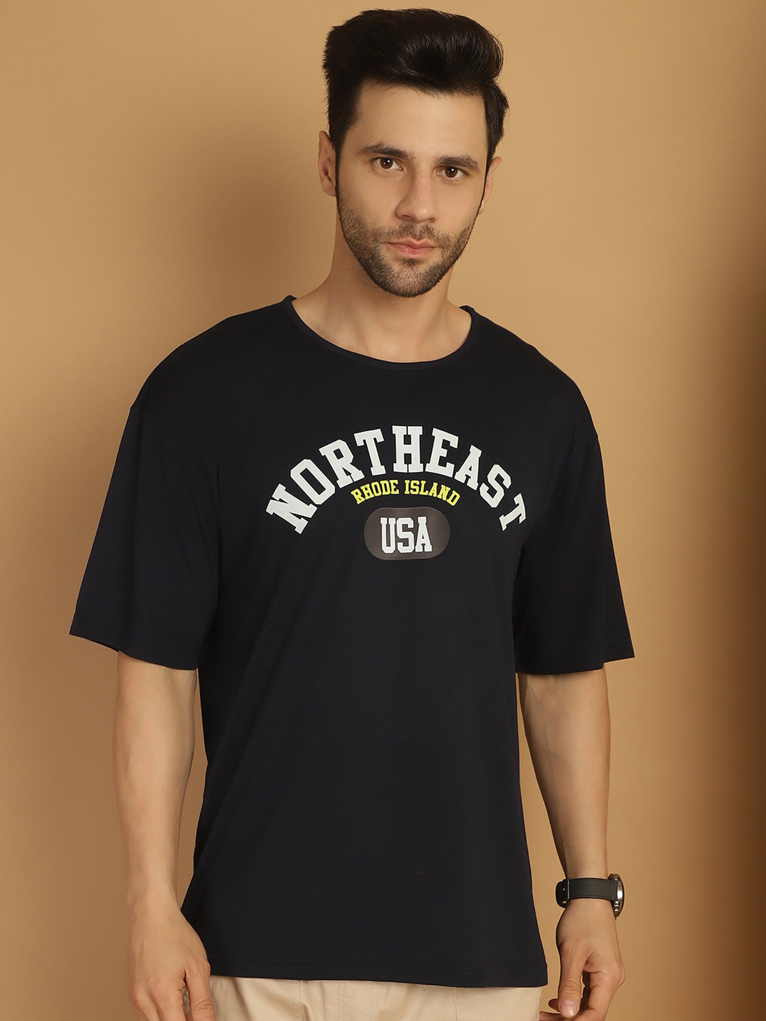 Vimal Jonney Multicolor Regular Fit Printed Crew T-Shirt - Pack of 3