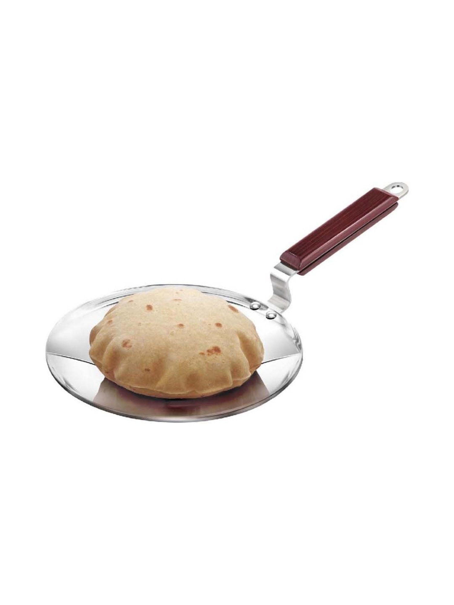 Hawkins Silver Stainless Steel 24 cm Gas Compatible Tava With Rosewood Handle - Set of 1