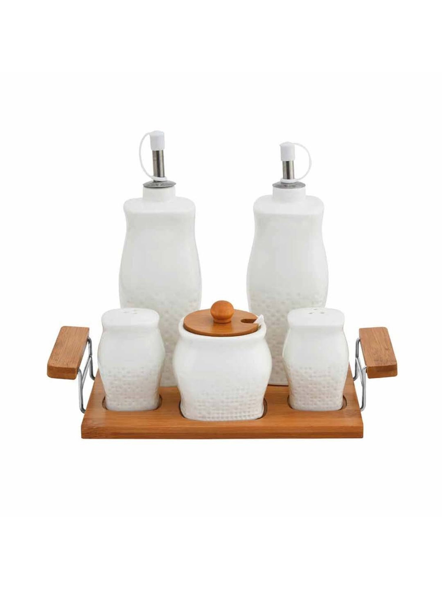 VarEesha Brown & Black Bamboo Multi-Purpose Basket - Set of 1