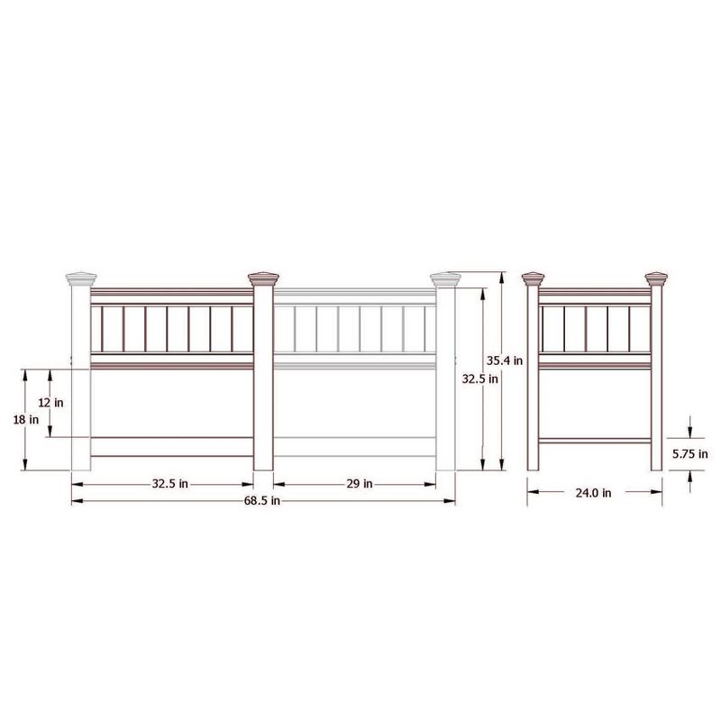 Cambridge Rectangular Planter And Ext Kit - White - Vita