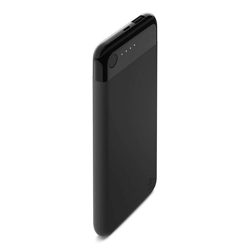 Boost Charge Power Bank 5K with Lightning Connector (Lightning Power Bank, MFi-Certified Portable Charger for iPhone/iPad/AirPods), Black (F7U045btBLK)