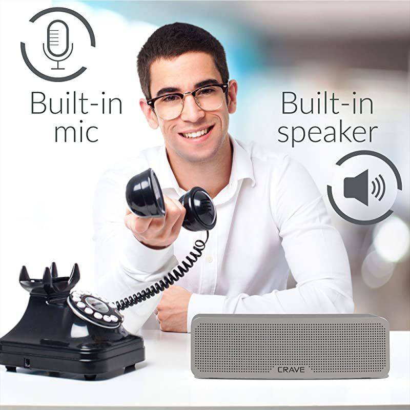 Curve Portable Bluetooth Wireless Intelligent Speaker with Enhanced Bass Builtin Microphone and Speakerphone