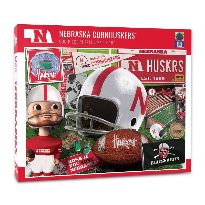 NCAA Nebraska Cornhuskers Throwback Puzzle 500pc