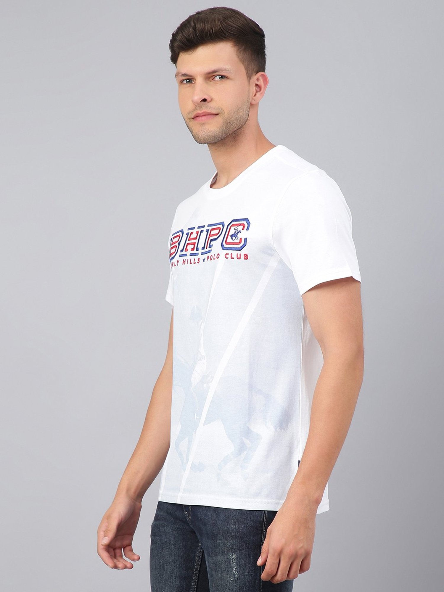 Beverly Hills Polo Club White Crew T-Shirt