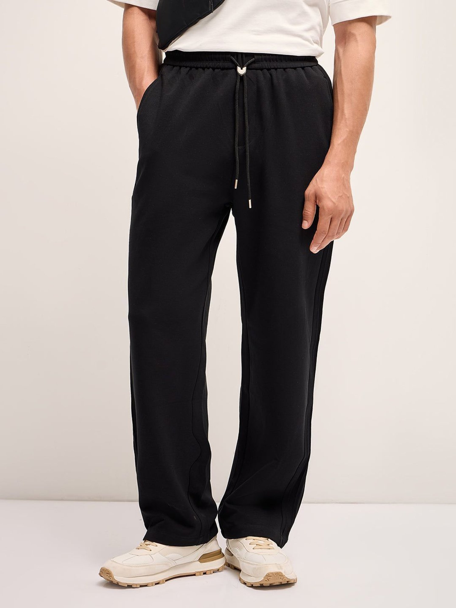 Parx Black Jogger Fit Joggers