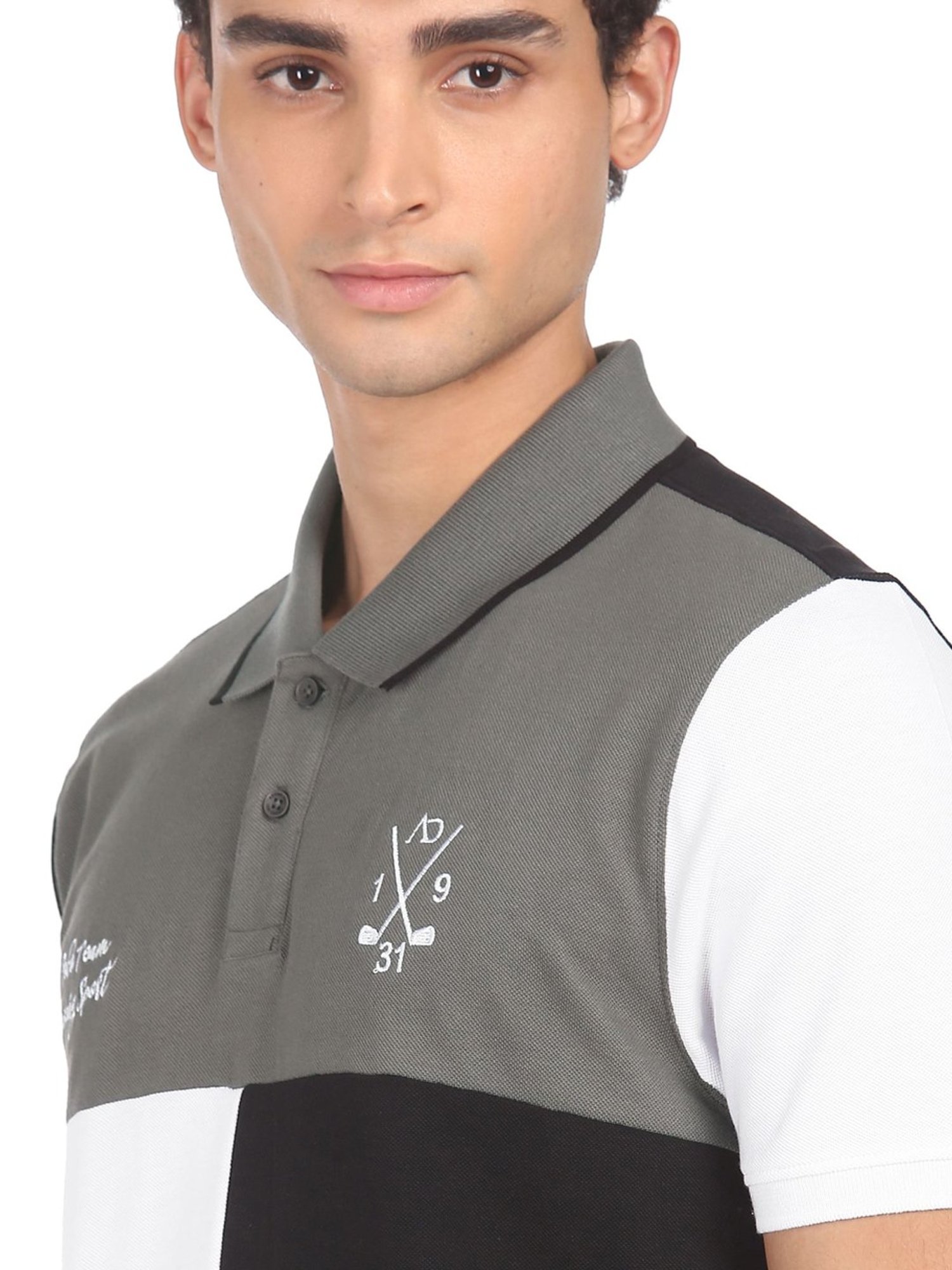 AD by Arvind Multicolor Polo T-Shirt