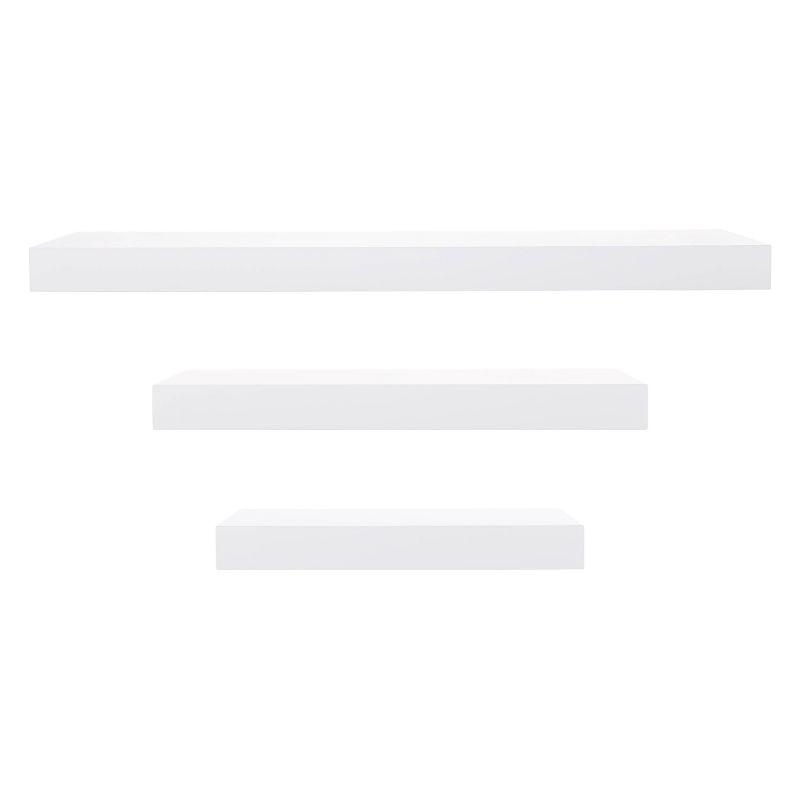 3pc Decorative Wall Ledge Shelf Set White - Nexxt